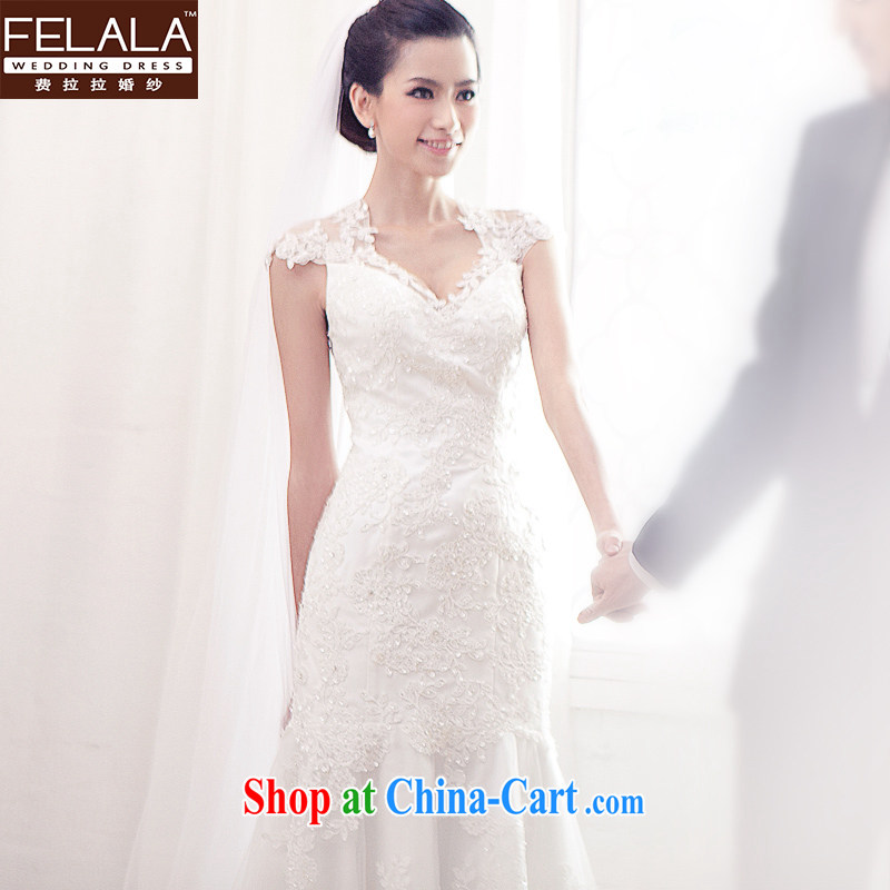 Ferrara 2015 new wedding dresses stylish Korean code thick MM graphics thin wedding dress female marriages crowsfoot tail M