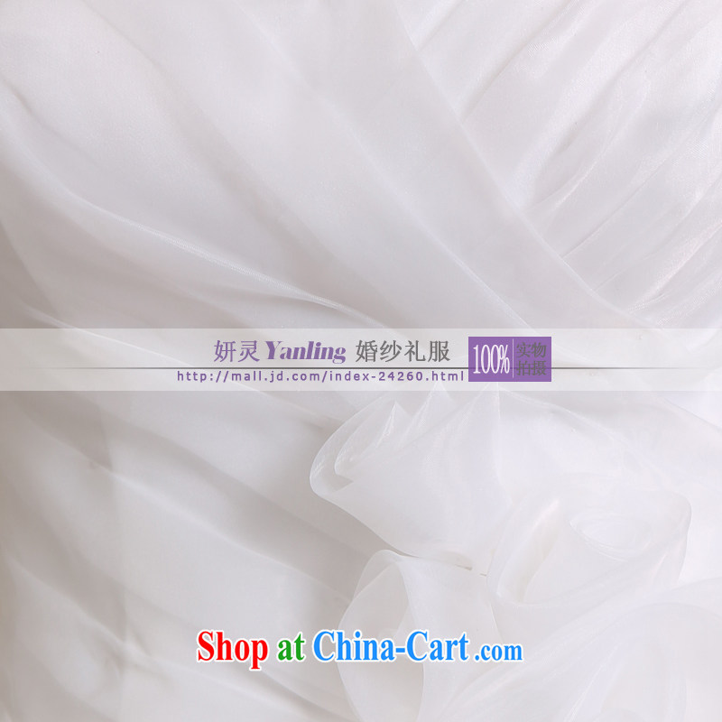 Her spirit/YANLING Korean wiped his chest bridal wedding dresses and ladies elegantly tied with 14,007 white customization, and her spirit (Yanling), online shopping