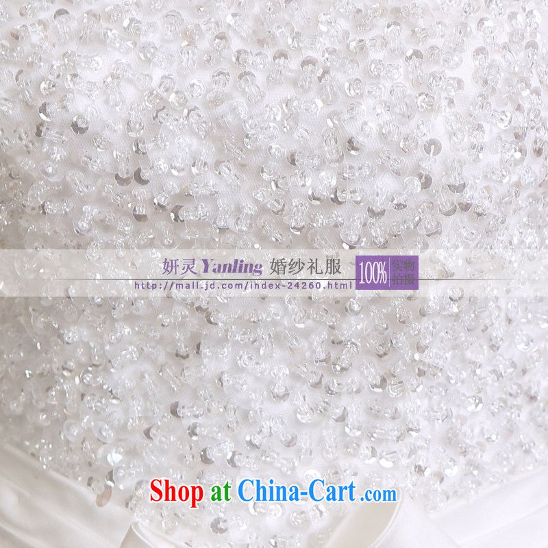 Her spirit/YANLING Korean wiped his chest bridal wedding dresses and ladies elegantly tied with 14,006 white customization, and her spirit (Yanling), online shopping