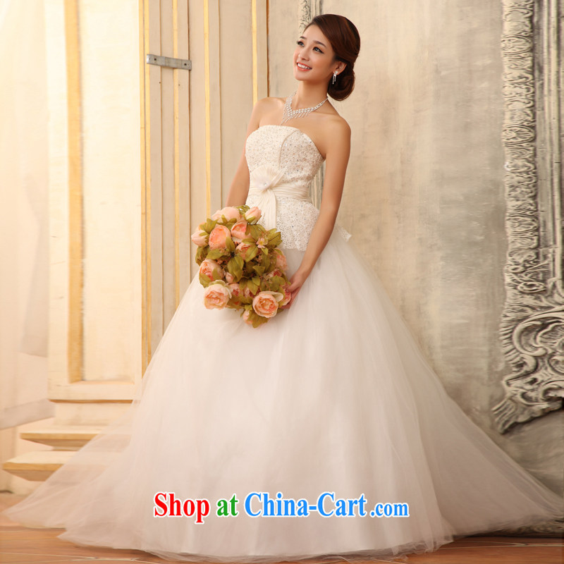 Definition 2015 early New erase chest shaggy dress wedding water-soluble lace marriages with strap wedding white XL, diffuse, and, online shopping