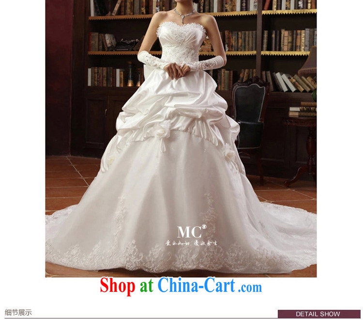 Early definition wedding dresses 2015 New Deluxe tail Korean wedding chest bare long-tail manually flowers wedding white L pictures, price, brand platters! Elections are good character, the national distribution, so why buy now enjoy more preferential! Health