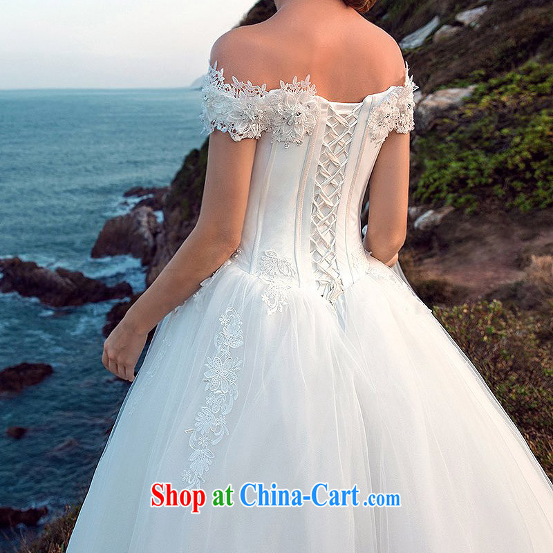 The bride's wedding dresses 2015 brides field shoulder lace Wedding Video thin Princess dress with A L 514, a bride, online shopping