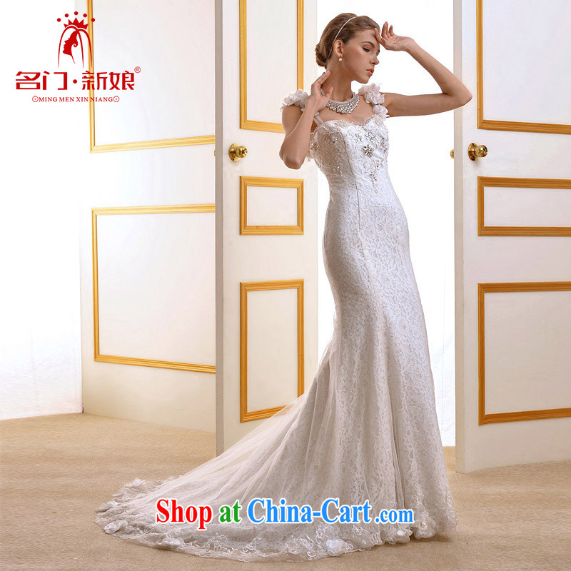 The bride's 2015 new lace crowsfoot wedding manual three-dimensional flowers luxury Olympic drill wedding 503 L