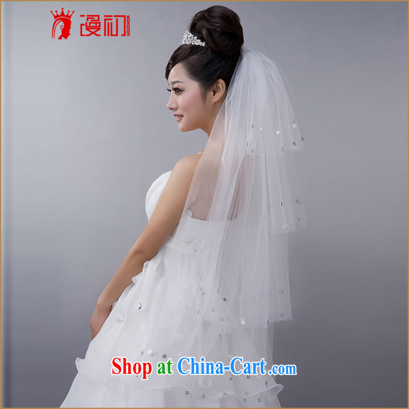 Early definition 2015 new hot brides and legal wedding and legal wedding accessories 4-layer the Pearl head yarn white 80 - 100 CM, diffuse, and Internet shopping