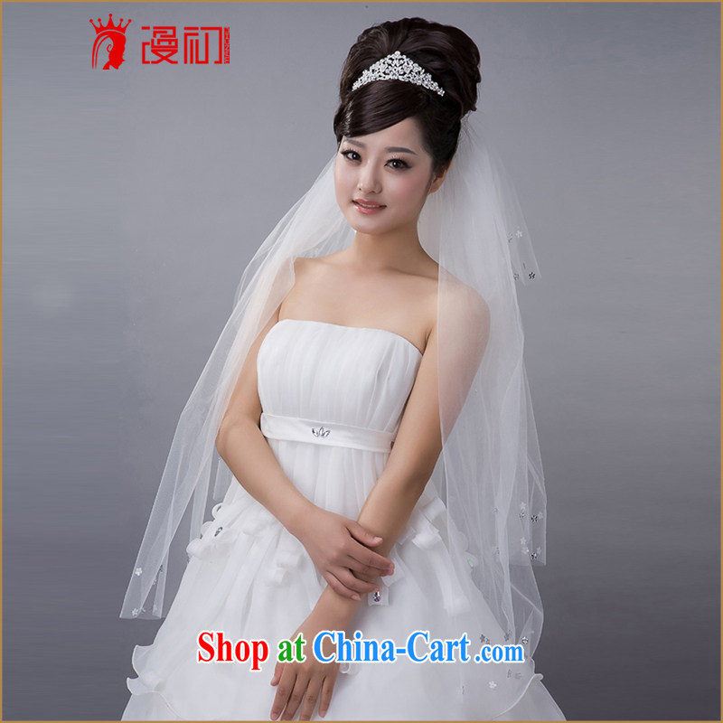 Early definition 2015 new hot brides and legal wedding and legal wedding accessories 4-layer the Pearl head yarn white 80 - 100 CM, diffuse, and Internet shopping