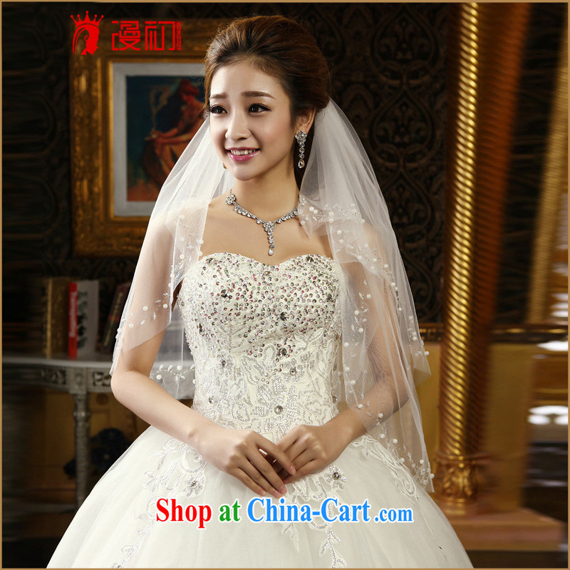 Early definition 2015 new hot head yarn noble princess and yarn-sin nails Pearl lace and yarn white 80 - 100 CM