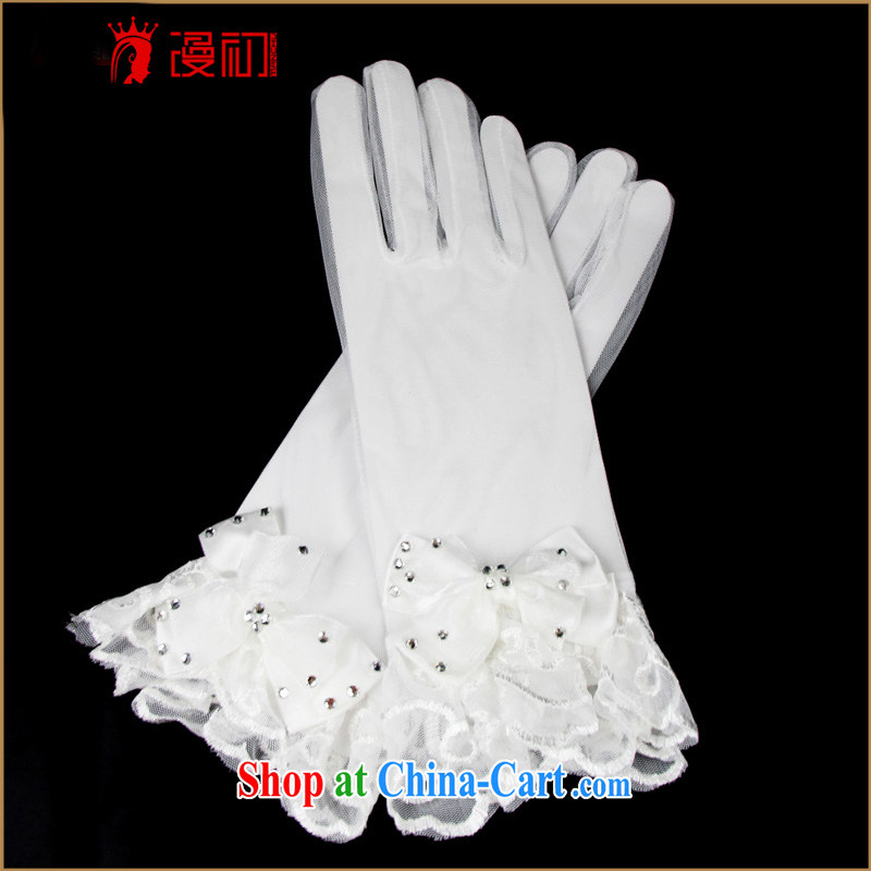 Early definition 2015 new bridal gloves white short wedding gloves wedding accessories bow tie decorated in white, diffuse, and shopping on the Internet