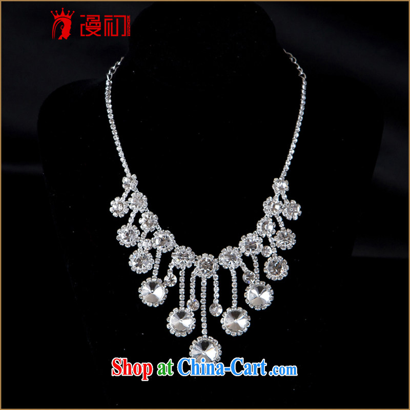 Early definition 2015 new jewelry stylish wedding dresses accessories water drilling Crown necklace earrings kit, early definition, shopping on the Internet