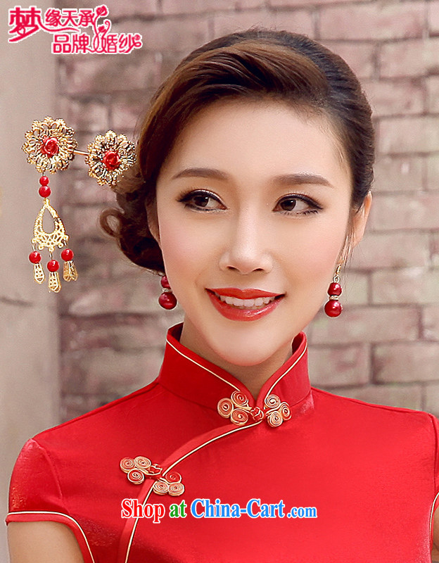 Dream of the day red retro national dresses dress the Kanzashi bridal jewelry FZ 010 red, Dream of the day, online shopping