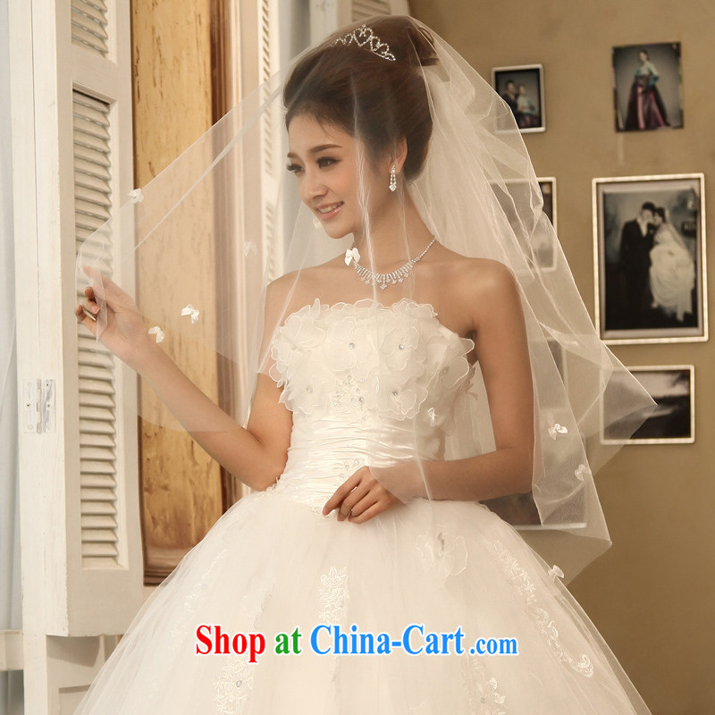 Dream of the day wedding dresses accessories Palace marriages mandatory wedding dresses Korean head yarn gloves skirt spreader wedding 3 piece 1 JT white, Dream of the day, shopping on the Internet