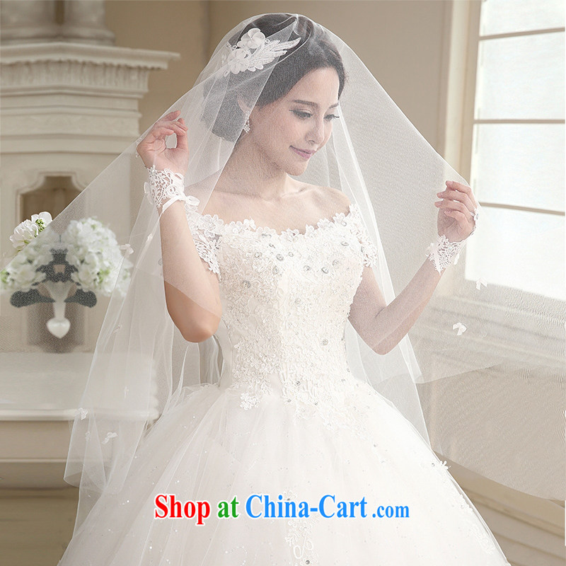 Dream of the day wedding dresses accessories Korean marriages and yarn flowers and yarn single layer white head yarn TS 007 white, Dream of the day, shopping on the Internet