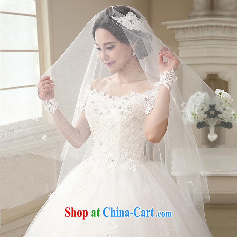 Dream of the day wedding dresses accessories Korean marriages and yarn flowers and yarn single layer white head yarn TS 007 white, Dream of the day, shopping on the Internet