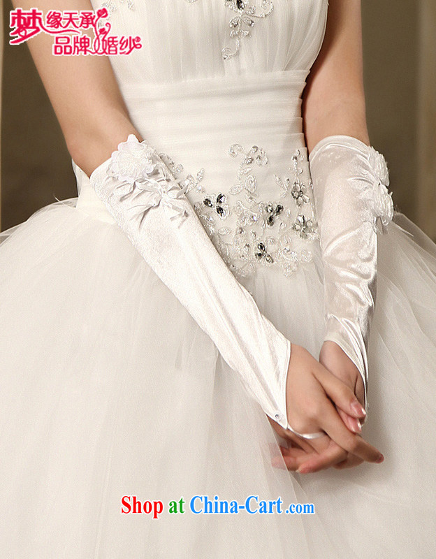 Dream of the day wedding dresses accessories upscale flowers free gloves mittens ST 012 white, Dream of the day, shopping on the Internet