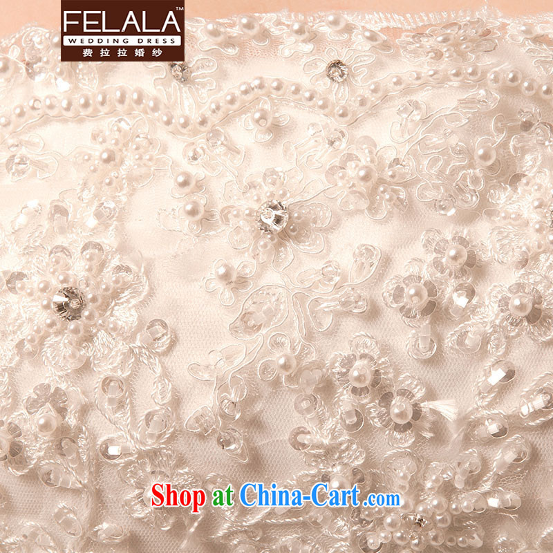 Ferrara 2015 new luxury diamond jewelry royal wedding Korean-style bare chest lace A with shaggy dress trade process winter code wedding XL Suzhou shipping, La wedding (FELALA), online shopping