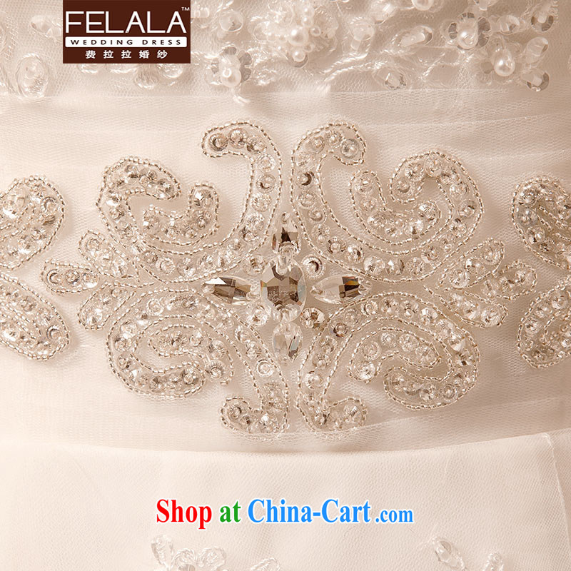 Ferrara 2015 new luxury diamond jewelry royal wedding Korean-style bare chest lace A with shaggy dress trade process winter code wedding XL Suzhou shipping, La wedding (FELALA), online shopping
