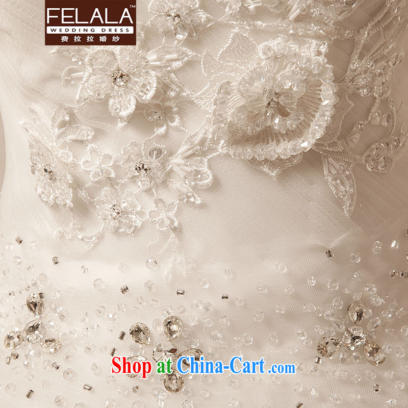 Ferrara 2015 New Field shoulder lace wedding Korean bridal white sweet with shaggy yarn spring XL Suzhou shipping, La wedding (FELALA), and, on-line shopping