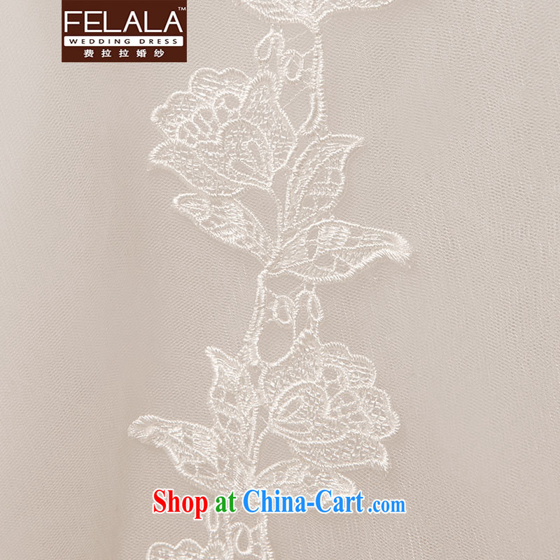 Ferrara 2015 New Field shoulder lace wedding Korean bridal white sweet with shaggy yarn spring XL Suzhou shipping, La wedding (FELALA), and, on-line shopping