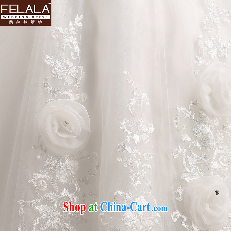 Ferrara 2015 new erase chest marriages wedding Korean-style flower Princess shaggy yarn large-tail large, white XL Suzhou shipping, La wedding (FELALA), online shopping