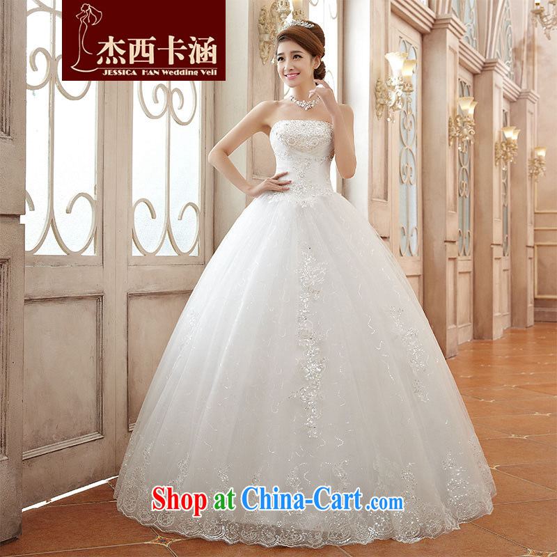 Jessica covered by wedding dresses summer 2014 new stylish Korean wiped his chest and lace larger female hunsha 2107 m White XL, Jessica (jessica han), and, on-line shopping