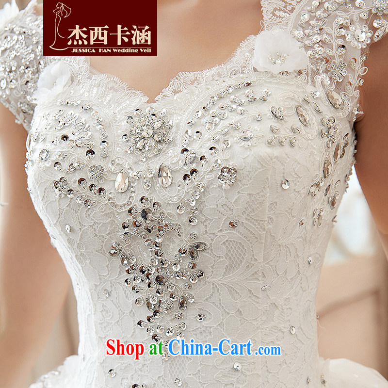 Jessica covers marriages 2014 new wedding dresses stylish graphics thin the Field shoulder shoulders pregnant women through 2111 m White S, Jessica (jessica han), online shopping
