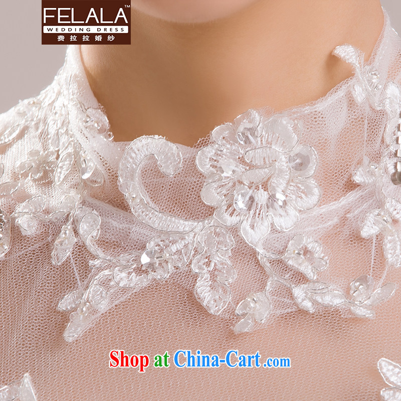 Ferrara 2015 new wedding retro, for lace the Field shoulder shoulder crowsfoot small tail spring large, white will do not return, La wedding (FELALA), shopping on the Internet