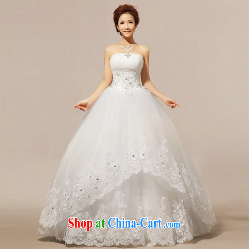 It is also optimized their swords into plowshares Korean-style New erase chest Flash video thin lace straps with bridal wedding dresses XS 1059 white XXXL, optimize color Baik, shopping on the Internet
