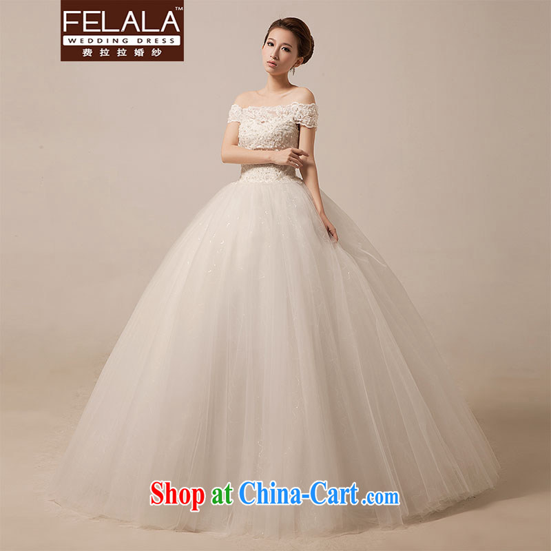 Ferrara 2015 new sweet field shoulder wedding Korean-style Princess lace graphics thin shaggy yarn stars with white. Do not return, La wedding (FELALA), and, on-line shopping