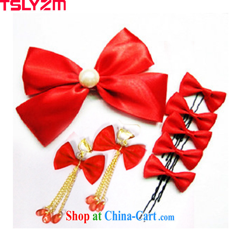 The angels, in accordance with new bridal jewelry wedding accessories and ornaments hair accessories bridal and flower decorated Korean-style earrings Chinese qipao the angel, according to