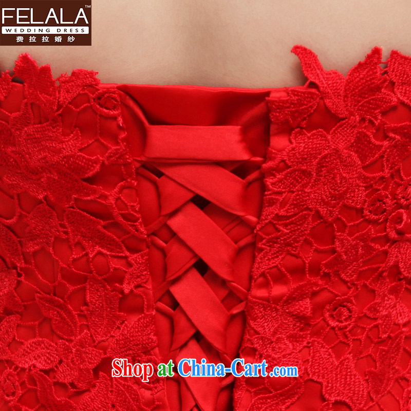 Ferrara 2013 New Red very wang wedding simple lace bare chest shaggy winter skirt the Code Red will do not return, La wedding (FELALA), online shopping