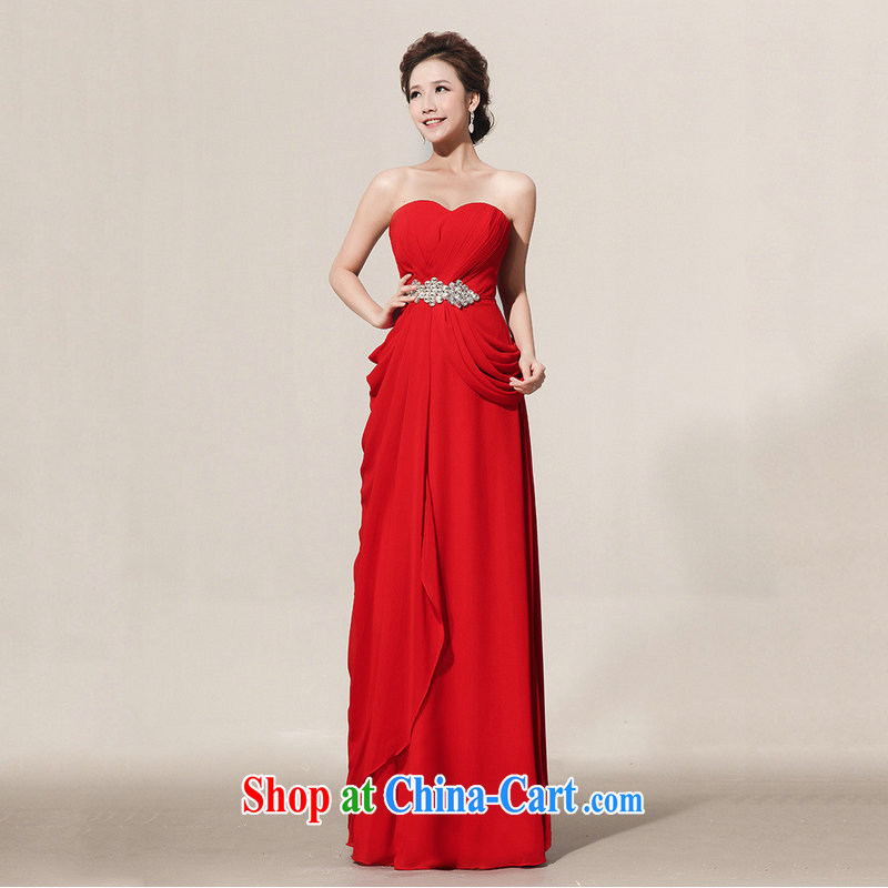 There are optimized color Kingfisher Red video thin Evening Dress bridal long gown toasting service banquet service XS 1067 red XXXL, optimize color their swords into plowshares, and shopping on the Internet