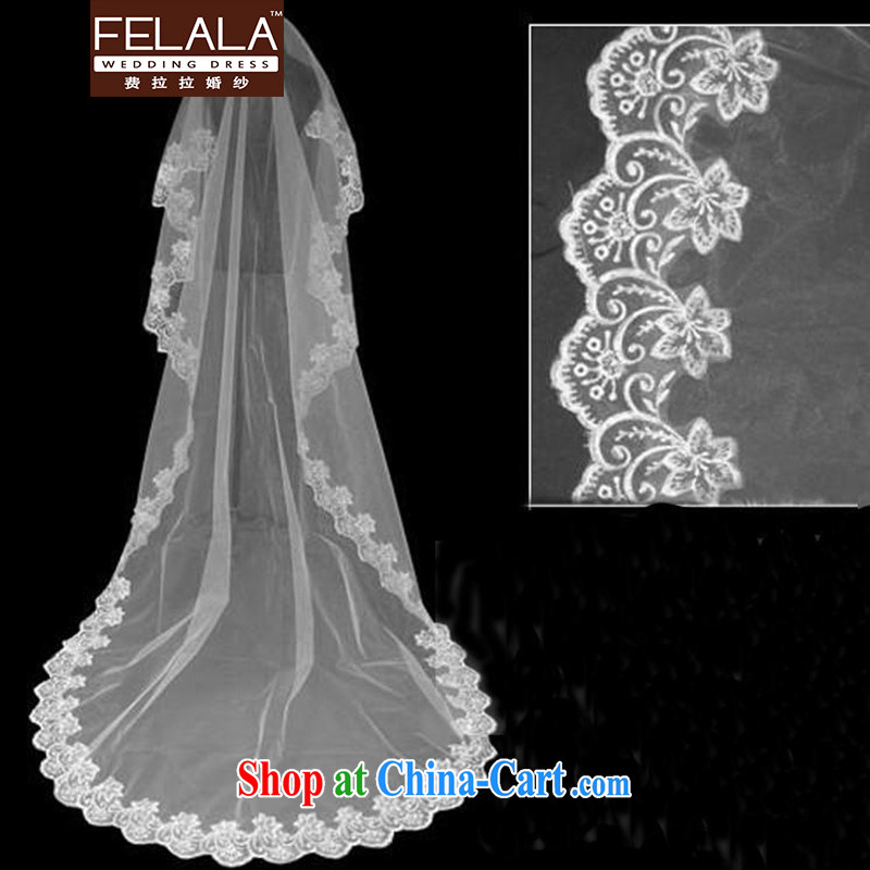 Standard take-off the sporting lace 3M retro head yarn new ultra-long-tail wedding and yarn accessories white, La wedding (FELALA), online shopping