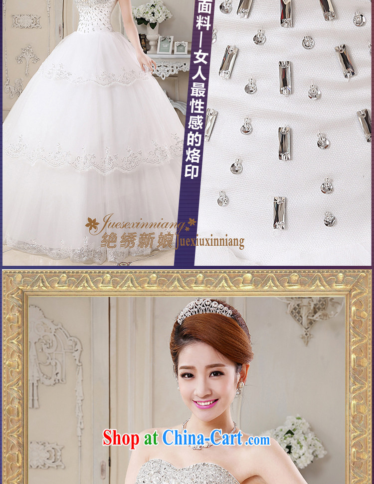 2015 new luxury parquet drill wiped chest strap wedding dresses lace Princess with graphics thin diamond jewelry bridal wedding, bride with white XXXL Suzhou shipping pictures, price, brand platters! Elections are good character, the national distribution, so why buy now enjoy more preferential! Health