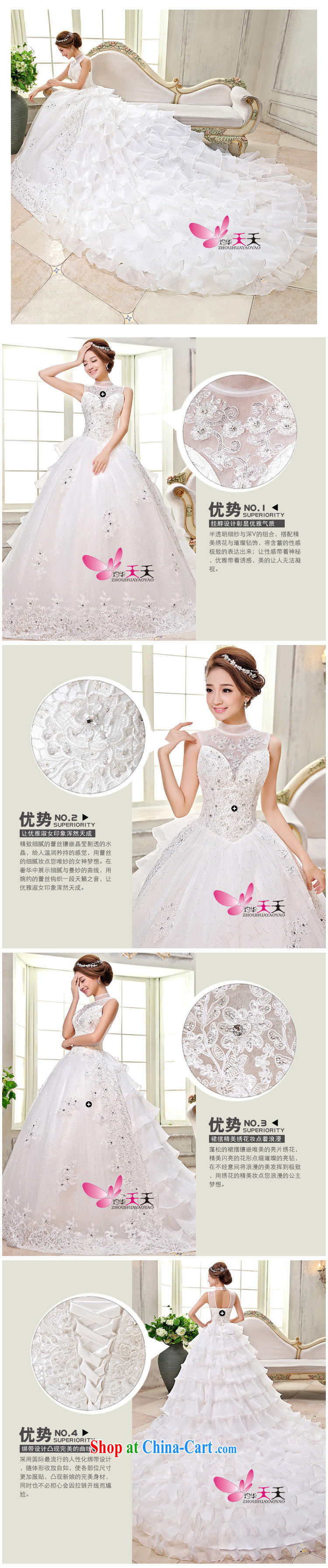 Mrs Alexa Lam go scot new mount also bridal wedding dresses new 2014 Korean-style is also long-tail strap embroidered 15,681 white L (2.4) pictures, price, brand platters! Elections are good character, the national distribution, so why buy now enjoy more preferential! Health