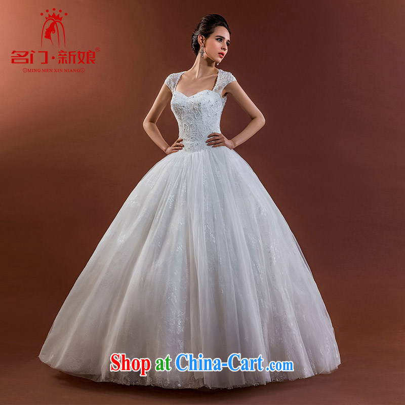 The bride's 2015 new wedding package shoulder lace graphics thin wedding canopy Princess Chulabhorn wedding A L 530