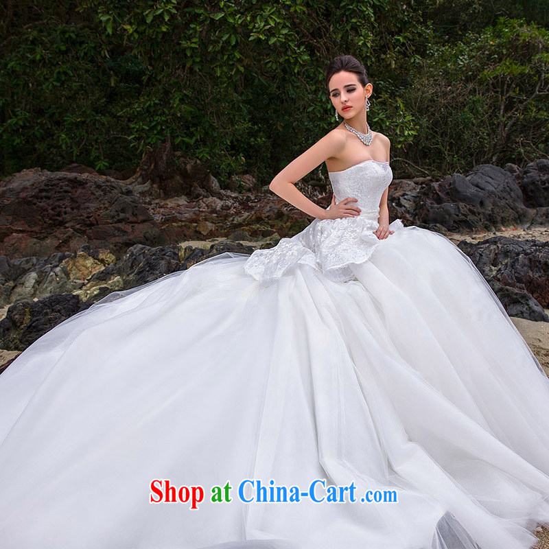 The bride's 2015 new tail wedding luxury Olympic drill manual lace tail wedding video thin A L 536, a bride, online shopping
