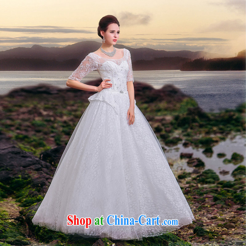 The bride's 2015 new, cuff lace Wedding Video thin the Field shoulder shaggy Princess wedding A L 523, a bride, shopping on the Internet