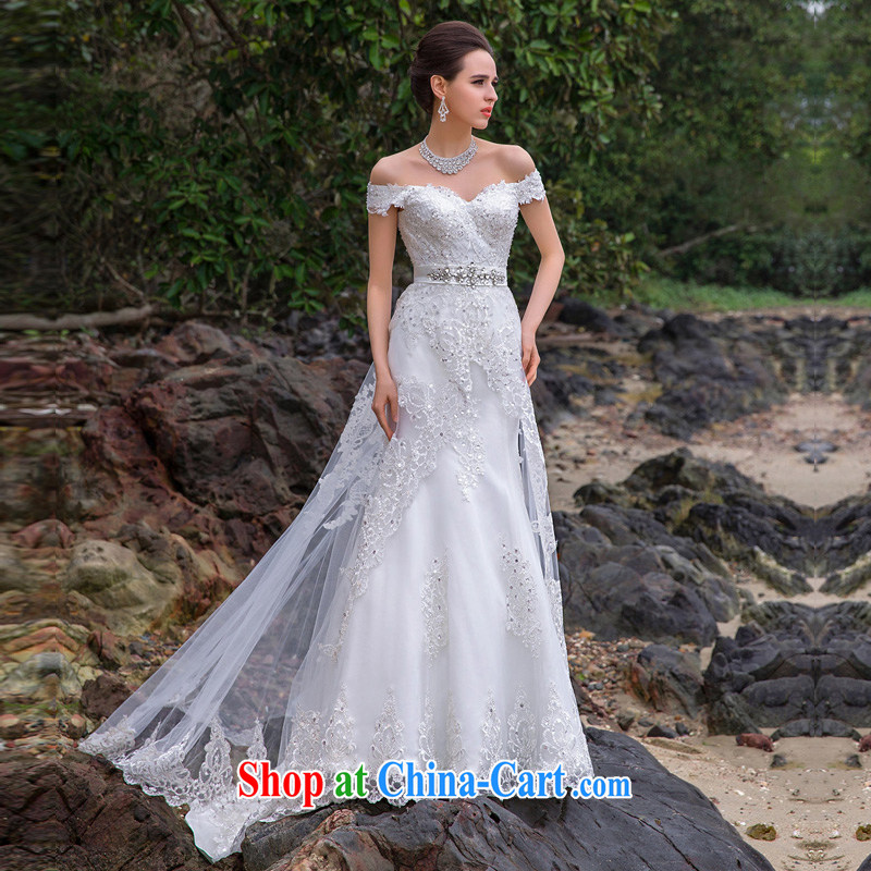 The bride's 2015 new lace crowsfoot Wedding Video thin the Field shoulder manually wedding luxury A L 563, a bride, shopping on the Internet
