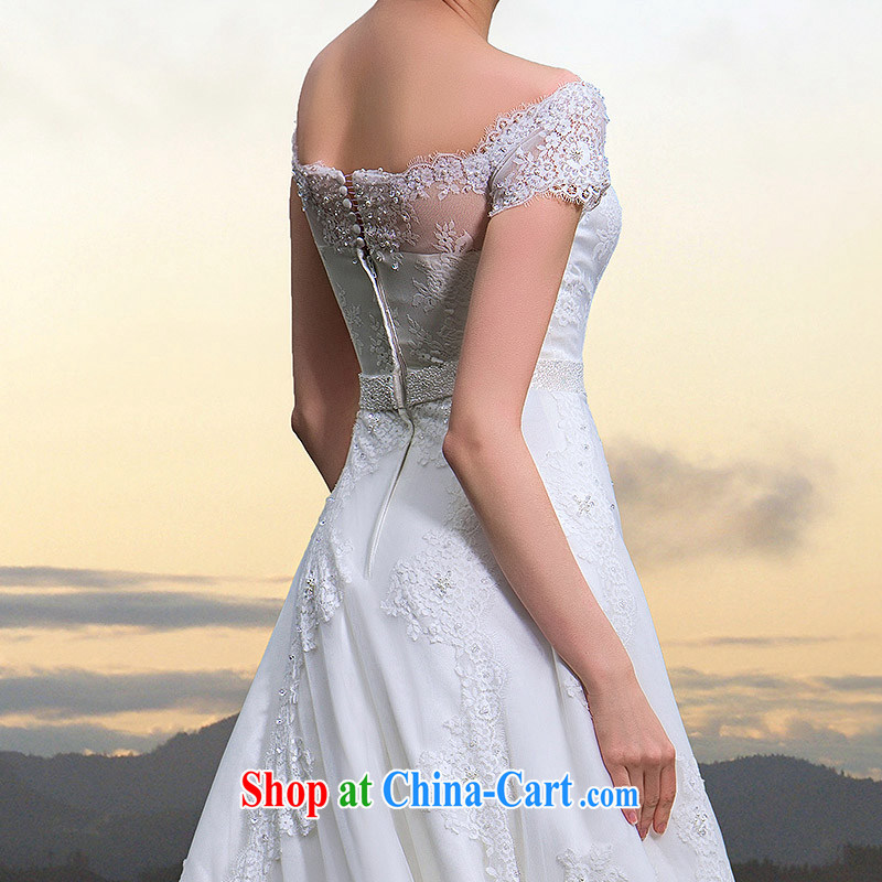 The bride's stylish lace-tail wedding 2015 new Princess wedding luxury diamond jewelry 565 L, the bride, shopping on the Internet