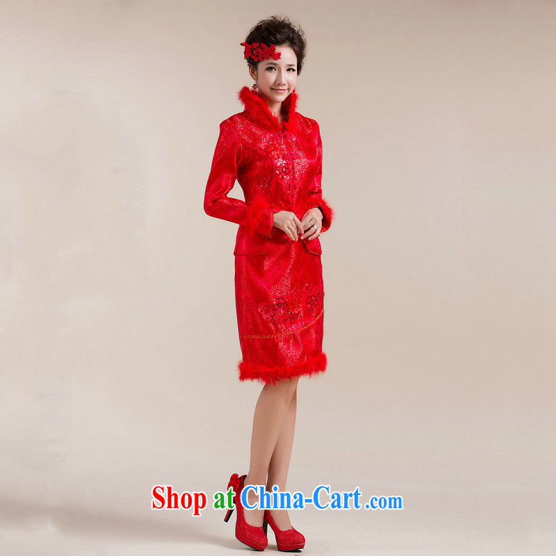 There's a new winter wedding bows down the collar cotton robes XS 7103 red XXL, it's a, and shopping on the Internet