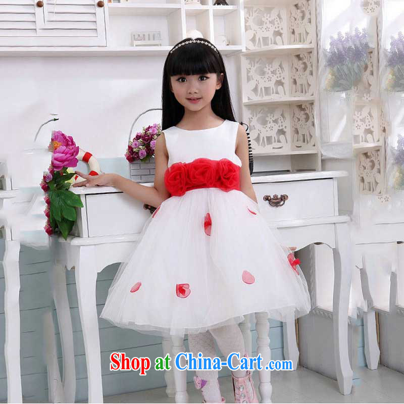 There is a Children's concert dress skirt dance serving children Snow White Dress shaggy skirts XS 1025 white 10 yards, it's a, shopping on the Internet
