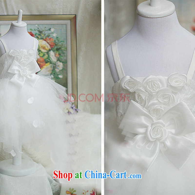 There is a children's dress girls Princess dress uniforms lace wedding XS 1002 white 10 yards, it's a, online shopping