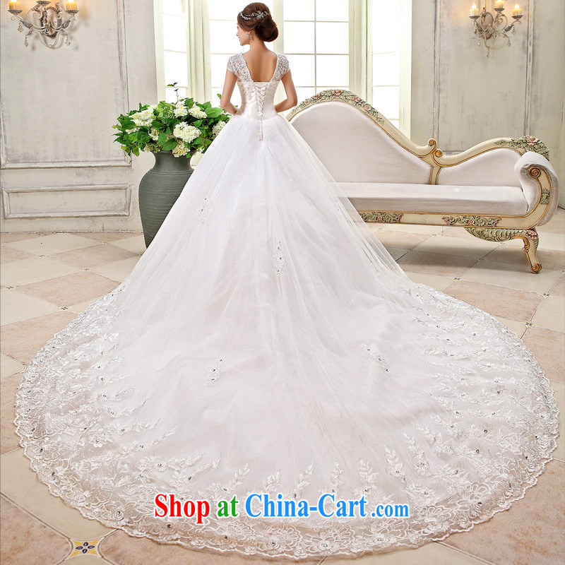 Mrs Alexa Lam go scot new 2014 package shoulder tail wedding dresses Korean version with a shoulder-length tail graphics thin bridal wedding 15,881 white M (2.2), Mrs Alexa Lam, and, on-line shopping