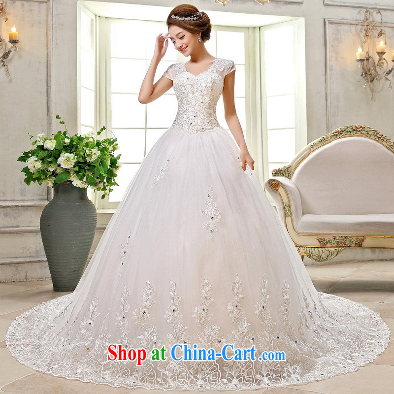 Mrs Alexa Lam go scot new 2014 package shoulder tail wedding dresses Korean version with a shoulder-length tail graphics thin bridal wedding 15,881 white M (2.2), Mrs Alexa Lam, and, on-line shopping