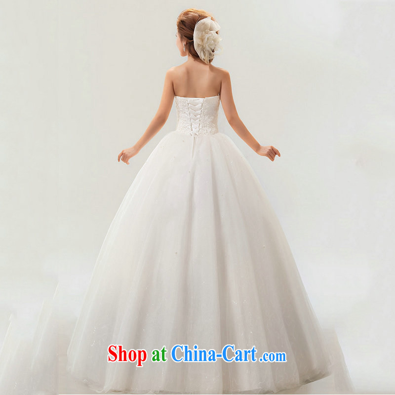 There is a Korean-style sweet bow-tie lace bridal wedding dresses XS 5234 m White XL, there's a, online shopping