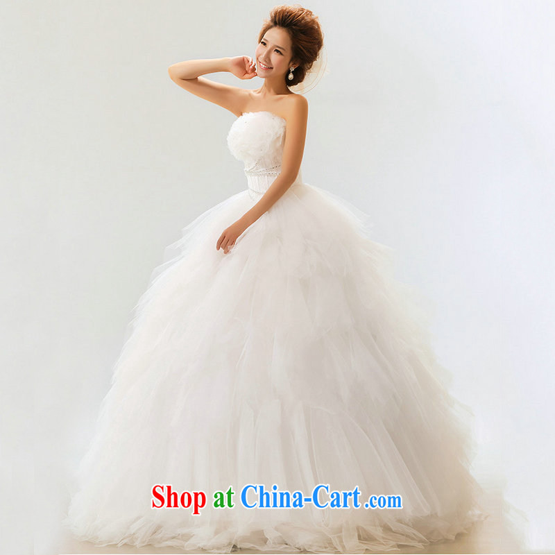 There is a Korean version of the new, imperial lace bare chest straps Princess bride's wedding is not XS 5231 M white XXL, there is a , , , shopping on the Internet