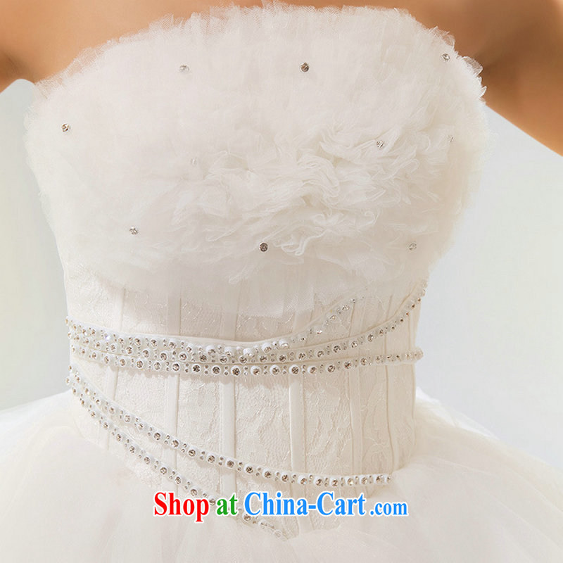 There is a Korean version of the new, imperial lace bare chest straps Princess bride's wedding is not XS 5231 M white XXL, there is a , , , shopping on the Internet