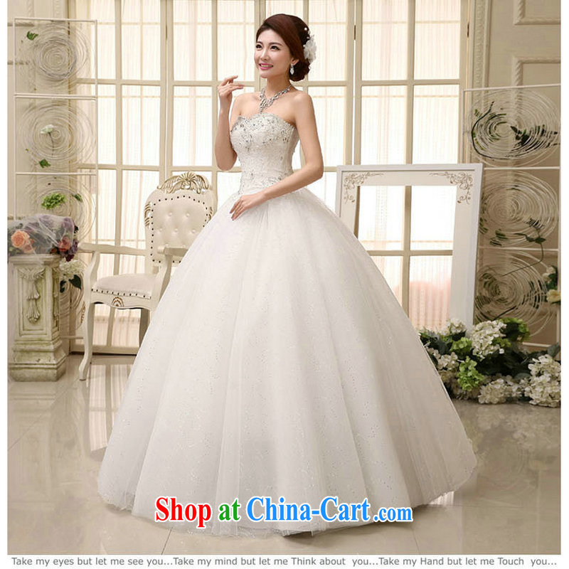 There is a Korean-style sweet bridal light V collar white Korean married women spring loaded with wedding dresses 2014 new XS 0841 white XXL, yet, and that, on-line shopping