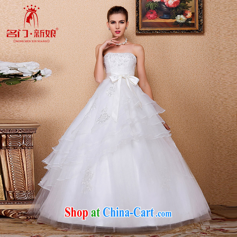 The bride's 2015 new marriage wedding wiped chest shaggy wedding Korean-style wedding high waist graphics thin 526 L
