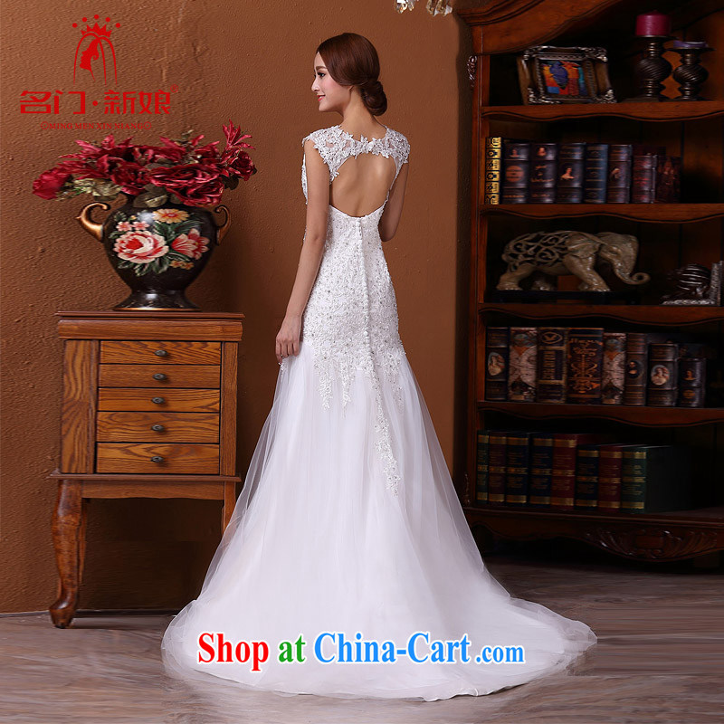 The bride's 2015 new wedding lace crowsfoot wedding tail wedding sexy language empty 585 L