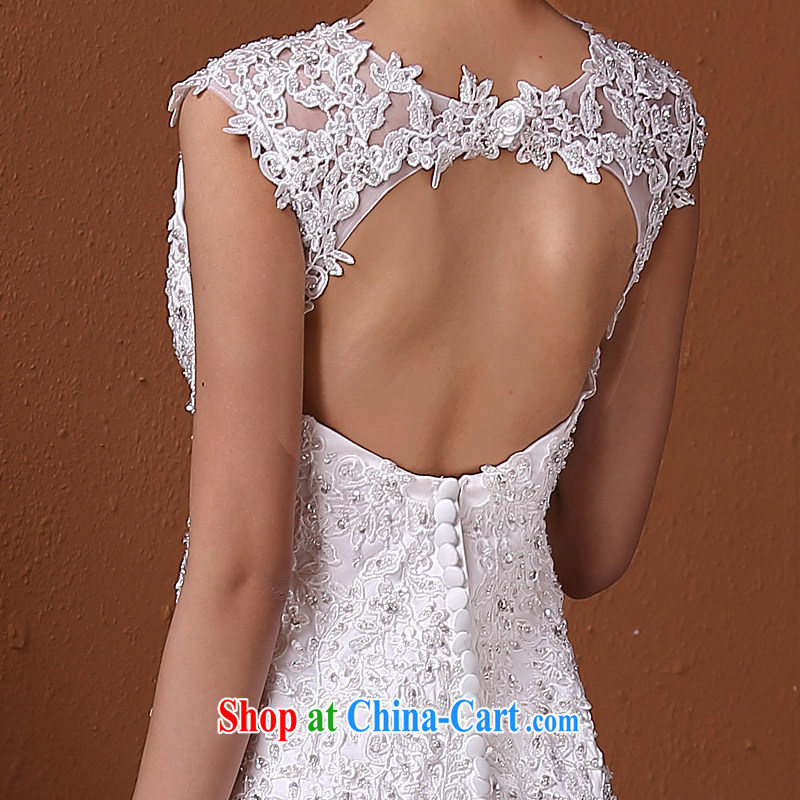 The bride's 2015 new wedding lace crowsfoot wedding tail wedding sexy Openwork L 585, a bride, shopping on the Internet